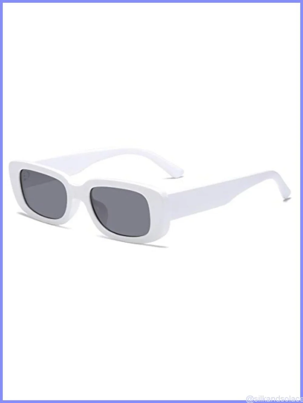 Vintage Rectangle Sunglasses for Women Men 90s Fashion Narrow Square Frame UV400